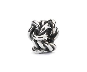 Trollbeads Charm Nœud d'amitié en argent sterling de couleur argentée TAGBE-20204, taille unique, Argent, Pas de gemme