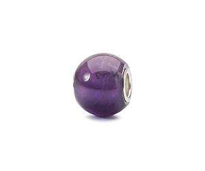 Trollbeads Charm rond en améthyste en pierre précieuse de couleur lilas TSTBE-00025, taille unique, Pierre précieuse, Pas de gemme