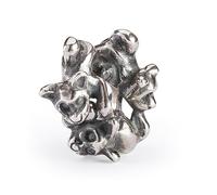 Trollbeads Collection automnale Pfötchenliebe Silberbeads, taille unique, Argent sterling, Pas de gemme