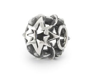 Trollbeads Collection d'hiver Sons d'harmonie et d'amour Perles d'argent (étoiles à l'unisson), taille unique, Argent sterling, Pas de gemme