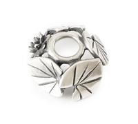 Trollbeads Collection Printemps Carpe Diem 2025 Perles en argent fabriquées à la main (TAGBE-10286 Nénuphar dans la rosée du matin)