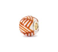 Trollbeads Graphic Calm Glass Charm Bead - Fabriqué à la main - Perle en verre de designer pour bracelets à breloques - Bijoux à collectionner cadeau pour femme