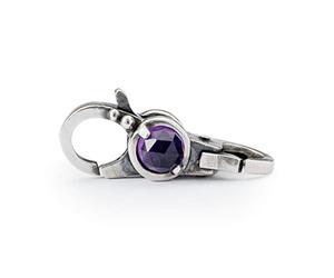 Trollbeads Mut & Freiheit fermoir, small, Argent sterling Argent sterling Grenat Améthyste, 0