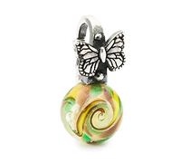 Trollbeads Pendentif papillon, taille unique, Argent sterling, verre.