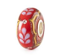 Trollbeads Perle brillante en soie cramoisi