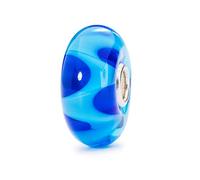 Trollbeads Perle Femme Azur Vague Argent 925 - TGLBE-10196, Taille Unique, Verre, Verre