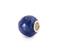 Trollbeads Perle ronde à facettes en sodalite bleue