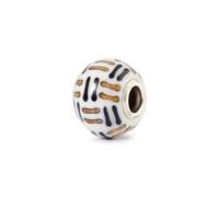 Trollbeads Rhythm Lines Breloque en verre fabriquée à la main pour bracelets et colliers