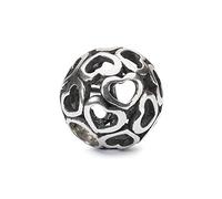 Trollbeads TAGBE-10201 Charm en Argent Sterling recouvert d'amour Argenté, Taille Unique, Argent, Pas de gemme