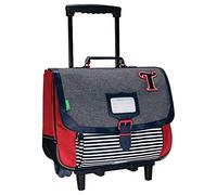 Trolley 38 Tann's Les Chinés Teddy Gris/Rouge