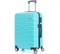 TROLLEY ADC - Valise Cabine 55x34x23 - Rigide, Légère 2,5 Kg - 39 litres - 4 Doubles Roues Silencieuses - Maniable, Pratique et Étanche - Collection Lana - Bleu Lagon