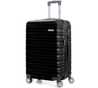 TROLLEY ADC - Valise Cabine 55x34x23 - Rigide, Légère 2,5 Kg - 39 litres - 4 Doubles Roues Silencieuses - Maniable, Pratique et Étanche - Collection Lana - Noir
