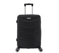 TROLLEY ADC - Valise Cabine 55x34x23 - Rigide, Légère 2,5 Kg - 39 litres - 4 Doubles Roues Silencieuses - Maniable, Pratique et Étanche - Collection Wall - Noir