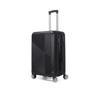 TROLLEY ADC - Valise Cabine 55x34x23 - Rigide, Légère 2,5 Kg - 39 litres - 4 Doubles Roues Silencieuses - Maniable, Pratique et Étanche - Collection Luton Superfly - Noir
