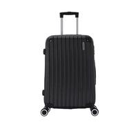 TROLLEY ADC - Valise Grande Taille Soute 75x46x28 cm - Rigide et Spacieuse - 4 Kg - 94 litres - 4 Doubles Roues Silencieuses - Maniable, Pratique et Étanche - Collection Corner - Noir