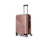 TROLLEY ADC - Valise Moyenne Soute 65x41x26 cm - Rigide, Légère 3 Kg - 65 litres - 4 Doubles Roues Silencieuses - Maniable, Pratique et Étanche - Collection Luton Superfly - Rose Gold