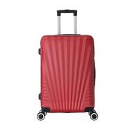 TROLLEY ADC - Valise Moyenne Soute 65x41x26 cm - Rigide, Légère 3 Kg - 65 litres - 4 Doubles Roues Silencieuses - Maniable, Pratique et Étanche - Collection Elegance - Bordeaux