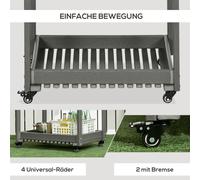 Trolley Barbecue Outsunny en acier 87x50x80cm avec Porte-Serviettes 2 Étages Mobile pour Extérieur & Jardin