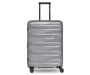 Trolley BERGPFEIL - modèle Travel 4-roll M 66 cm - Gris arctic silver metallic - Extension 4 cm