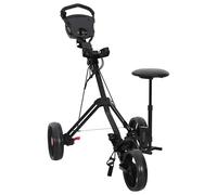 Trolley de Golf avec Siège Noir 95 x 69 x 114 cm Fer vidaXL