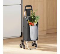Trolley de shopping avec roue avec stockage Tissu Oxford Chariot roues vidaXL vi