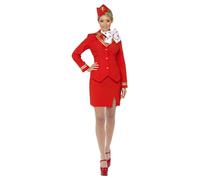 Trolley Dolly Déguisement Femmes Virgin Air Hôtesse Cabine Ras UK 8-18