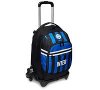 Trolley Jack-3WD école F.C. Inter noir bleu clair avec sac à dos détachable By Seven + 7 stylos à pression et porte-clés football, multicolore, M, Classique