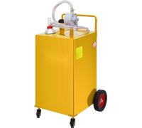 Trolley réservoir de carburant 30 gallons 4 roues avec pompe manuelle - Jaune