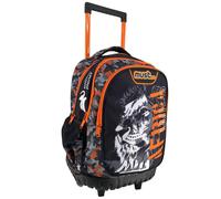 Trolley Scolaire Garçon Lion Animal Planet Africa Wild 3 Compartiments 45 Cm Noir / Orange / Gris TU