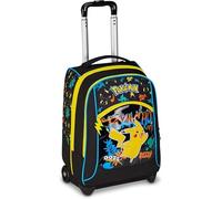 Trolley Seven Sac à dos compatible avec Pokemon noir pour l'école primaire enfants + set d'écriture