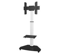 Trolley TV - Techly - 108910 - Support au Sol - Étagère - 37-70 pouces - Blanc