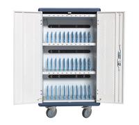 Trolley Usb Charging Station - Ventilated For 30 Notebooks / - Tablets / Smartphones White / Blue - Warranty: 24m