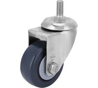 Trolleys Wheel Hardware Parts 304 Stainless Steel Bracket M10 2 Inch Dark Gray Wear Resistant