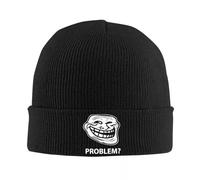 Trollface Rage Bande Dessinée Drôle Troll Blague Internet Chapeaux Automne Hiver Bonnets Chapeau Chaud Unisexe Bonnetté Tricoté