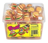 Trolli Mini Burgers, gomme aux fruits, 60 pièces