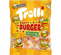 Trolli Party Burger Mini, Fruchtgummi, Schaumzucker, im Beutel, Tüte, 170 g