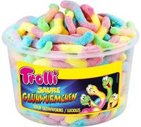 Trolli Sour Glowworms Pot de 1 kg