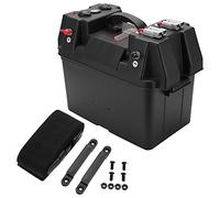 Trolling Motor Battery Power Center Multifonctionnel Outdoor Car Batter Boîte avec Tension Affichage USB Chargeur 12V Port aessoire pour RV Yacht Marine Boat ABS MATÉRIAUX