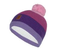 Trollkids - Kid's Gryllefjord Bobble Cap - Bonnet - 48-52 cm - 2-5 Years - bright berry / dark purple