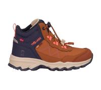 Trollkids - Kid's Trolltunga Hiker Mid XT - Chaussures de randonnée - EU 35 - teak brown / navy / vivid orange / sandstone