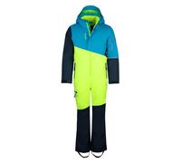 Trollkids - Kid's Hallingdal Snowsuit - Combinaison - 116 - cool lime / vivid blue / night sky