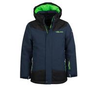Trollkids Enfants Norefjell Hydrofuge Coupe-Vent Ski Veste D'Hiver, Bleu Marine/Vert Clair, Taille 140