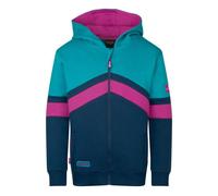 Trollkids - Flekkefjord Jacket - Polaire enfant Madeira Blue / Dark Turquoise / Bright Berry - Taille de l'enfant 164 cm
