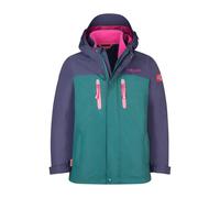 Trollkids - Girl's Bryggen 3in1 Jacket - Veste 3-en-1 - 98 - deep violet / midnight petrol / dark pink