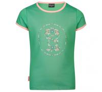 Trollkids - Girl's Flower Troll T - T-shirt - 140 - leaf green / dahlia