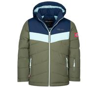 Trollkids - Girl's Gryllefjord Jacket - Veste d'hiver - 152 - navy / dusky olive / frosty mint
