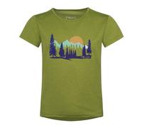 Trollkids - Girl's Gudvangen Shirt - T-shirt technique - 152 - hedge green