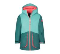Trollkids - Girl's Kongsberg Jacket - Veste d'hiver - 116 - dusty teal / midnight petrol / coral pink