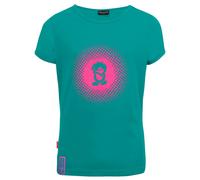 Trollkids - Girls Logo T - T-shirt - 128 - smaragd / rubine red