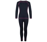 Trollkids - Girl's Merino Baselayer Set - Sous-vêtement mérinos - 110 - anthracite / magenta